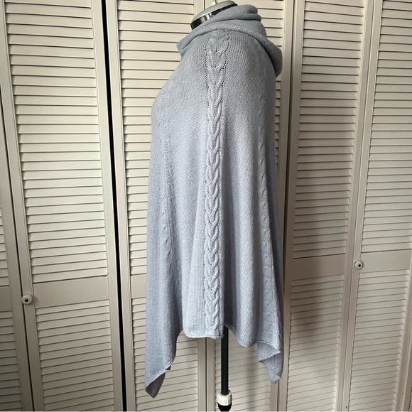 Novica Grey Alpaca Blend Poncho with Hood - steel grey one size - Picture 6 of 14